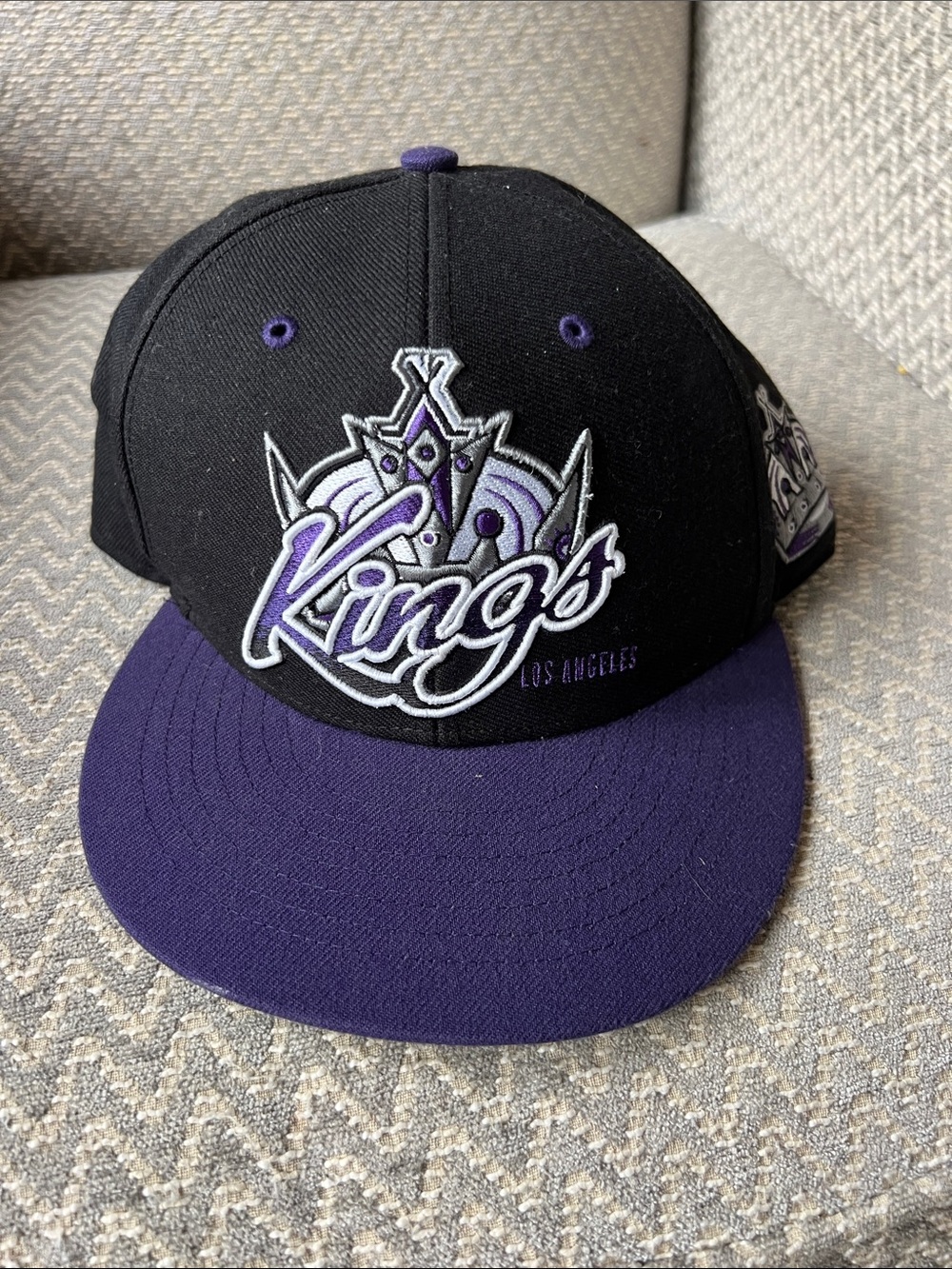 Mitchell & Ness Los Angeles Kings Black and Purple Snapback Hat